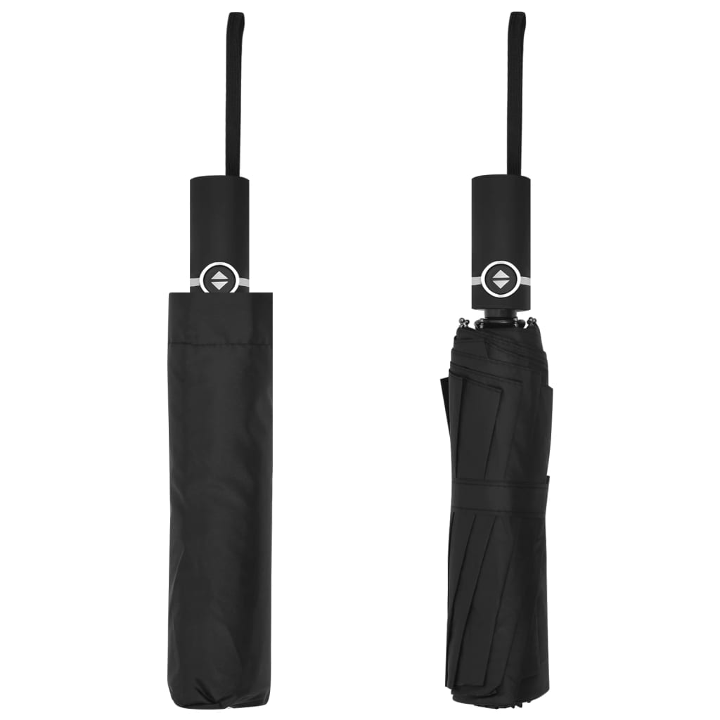 vidaXL Ομπρέλα Πτυσσόμενη Αυτόματη Μαύρη 104 εκ.