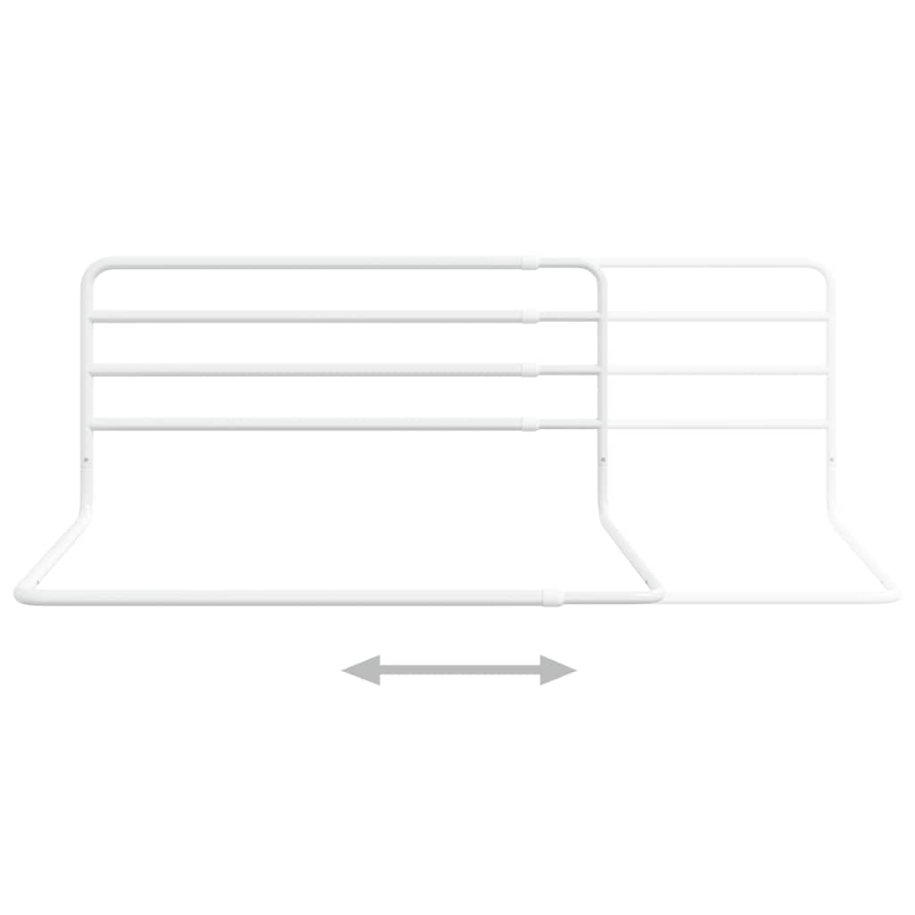 vidaXL Μπάρα Κρεβατιού Προστατευτική Λευκή (76-137)x55 εκ. Σιδερένια