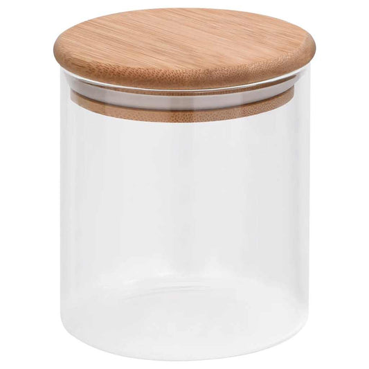 vidaXL Βάζα 10 τεμ. 600 ml Γυάλινα με Καπάκι από Μπαμπού