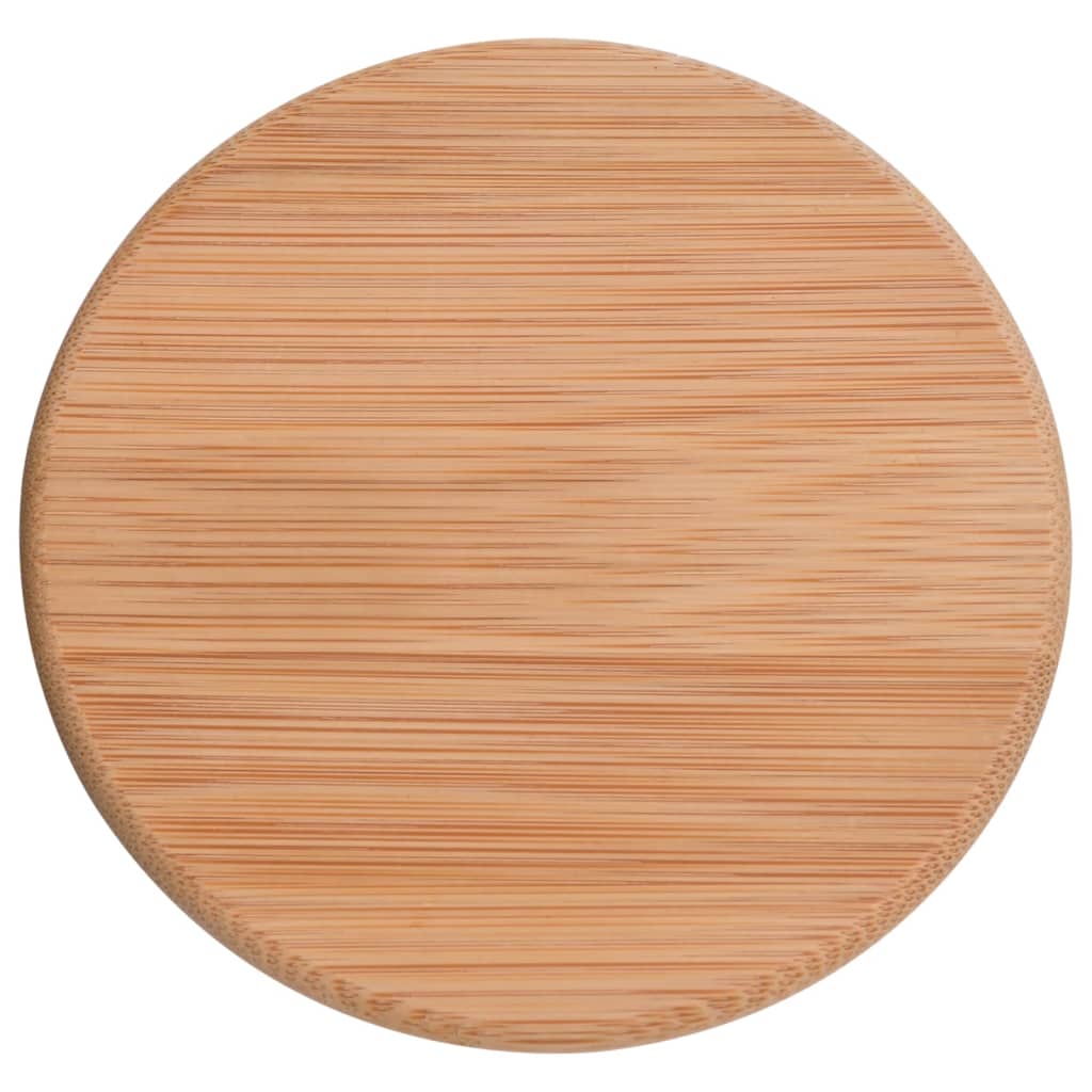 vidaXL Βάζα 4 τεμ. 1200 ml Γυάλινα με Καπάκι από Μπαμπού