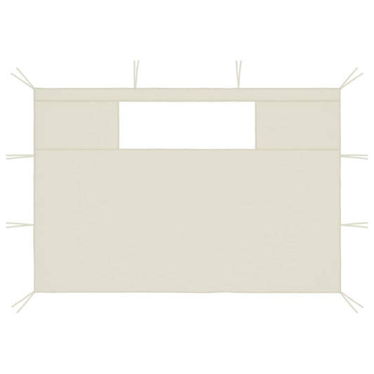 vidaXL Πλαϊνά για Κιόσκι με Παράθυρα 2 τεμ. Κρεμ