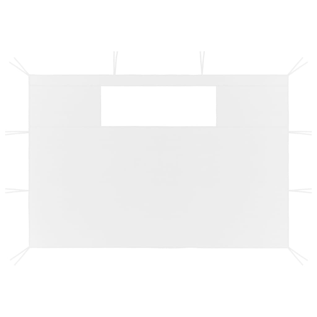vidaXL Πλαϊνά για Κιόσκι με Παράθυρα 2 τεμ. Λευκά