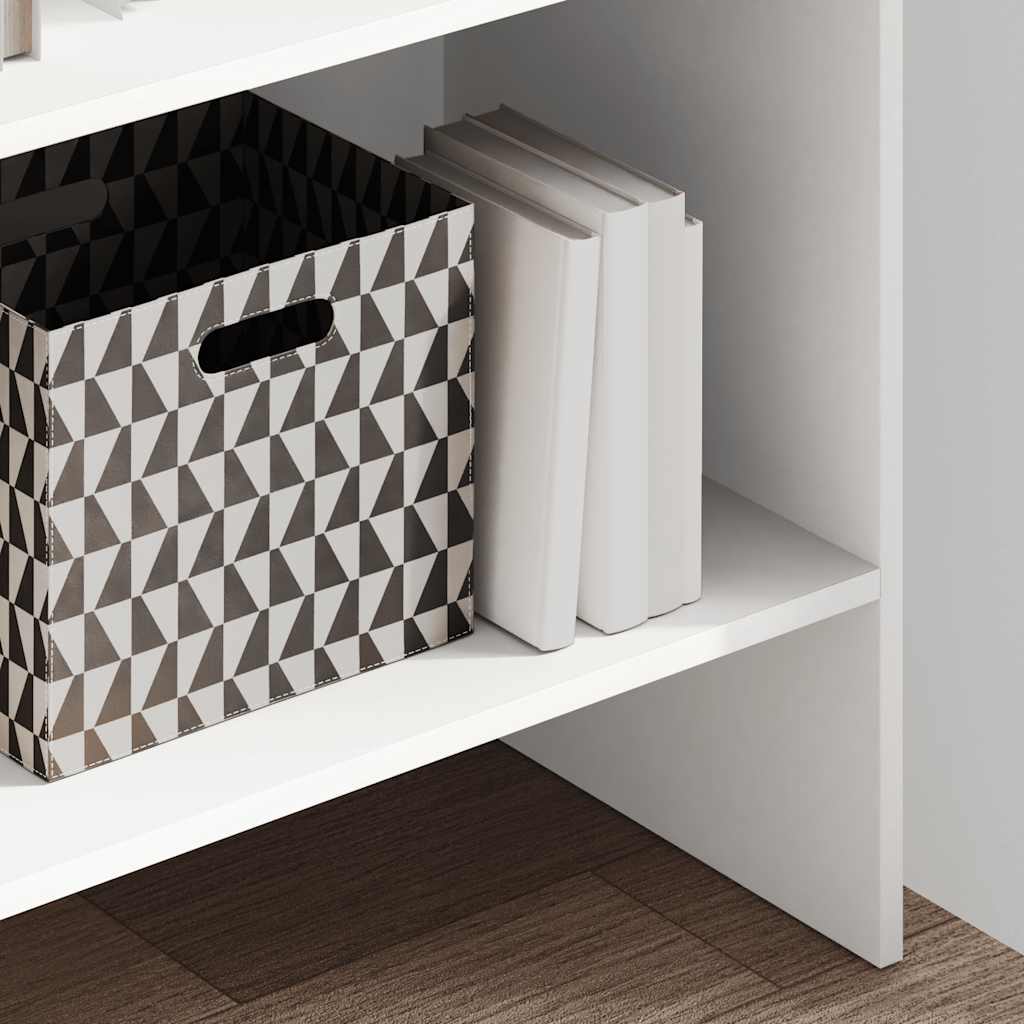 vidaXL Βιβλιοθήκη Λευκή 60 x 35 x 180 εκ. από Επεξ. Ξύλο