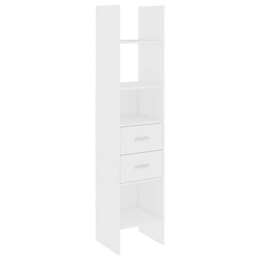 vidaXL Βιβλιοθήκη Λευκή 40 x 35 x 180 εκ. από Επεξ. Ξύλο