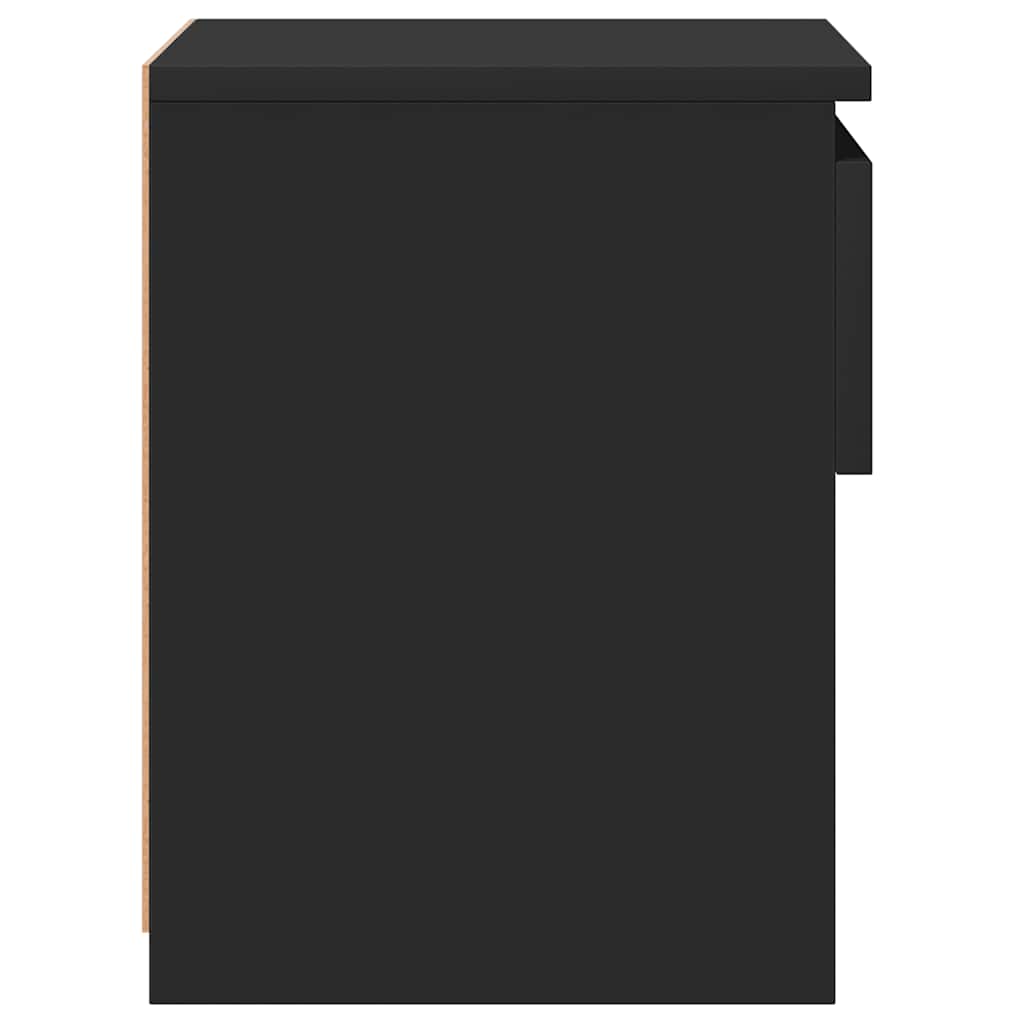 vidaXL Κομοδίνο Μαύρο 40 x 30 x 39 εκ. από Επεξ. Ξύλο