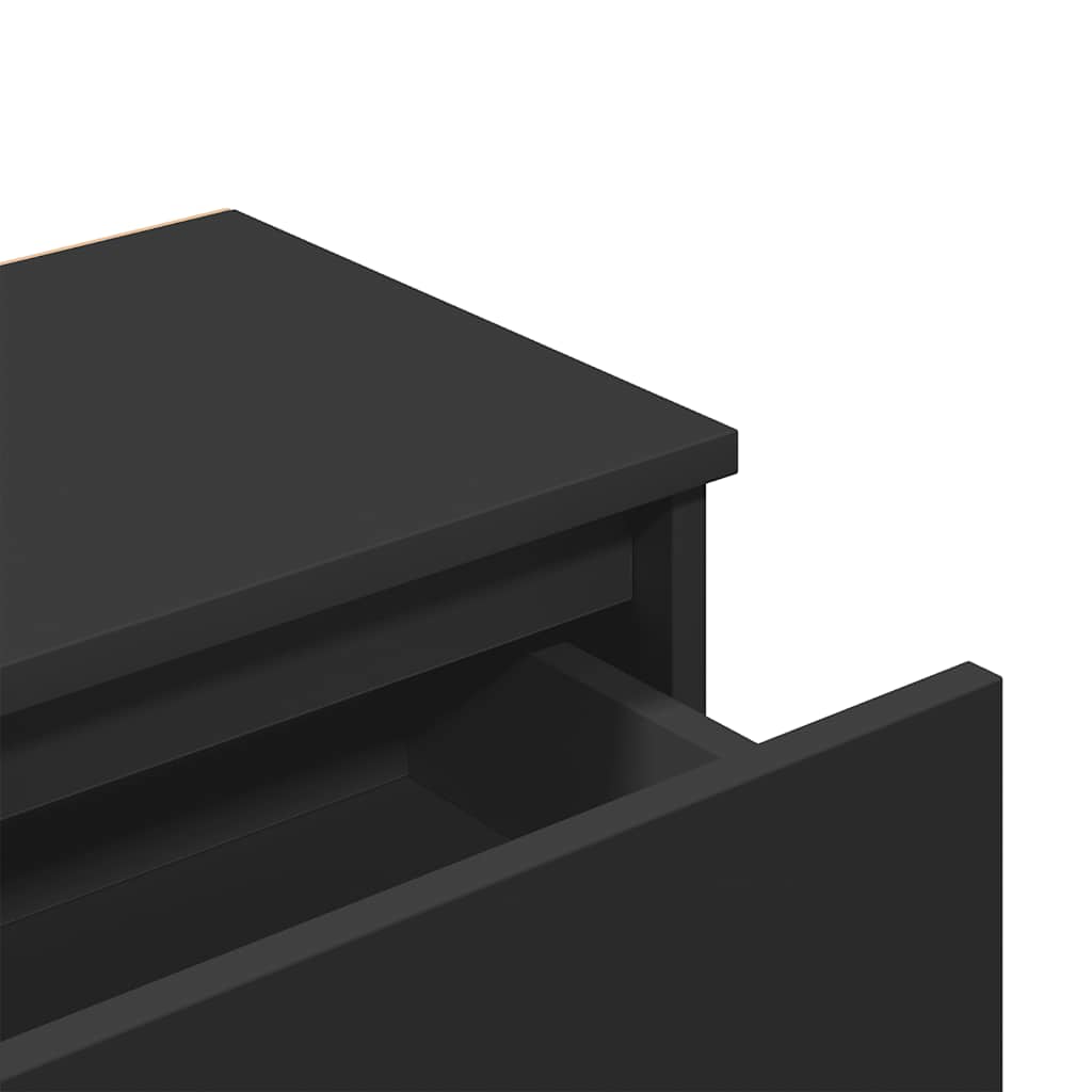 vidaXL Κομοδίνο Μαύρο 40 x 30 x 39 εκ. από Επεξ. Ξύλο