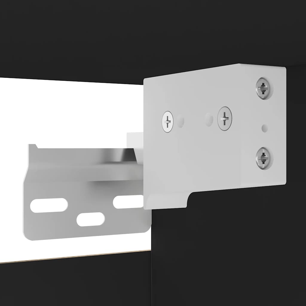 vidaXL Έπιπλο Τηλεόρασης Κρεμαστό Μαύρο 30,5x30x30 εκ. από Επεξ. Ξύλο