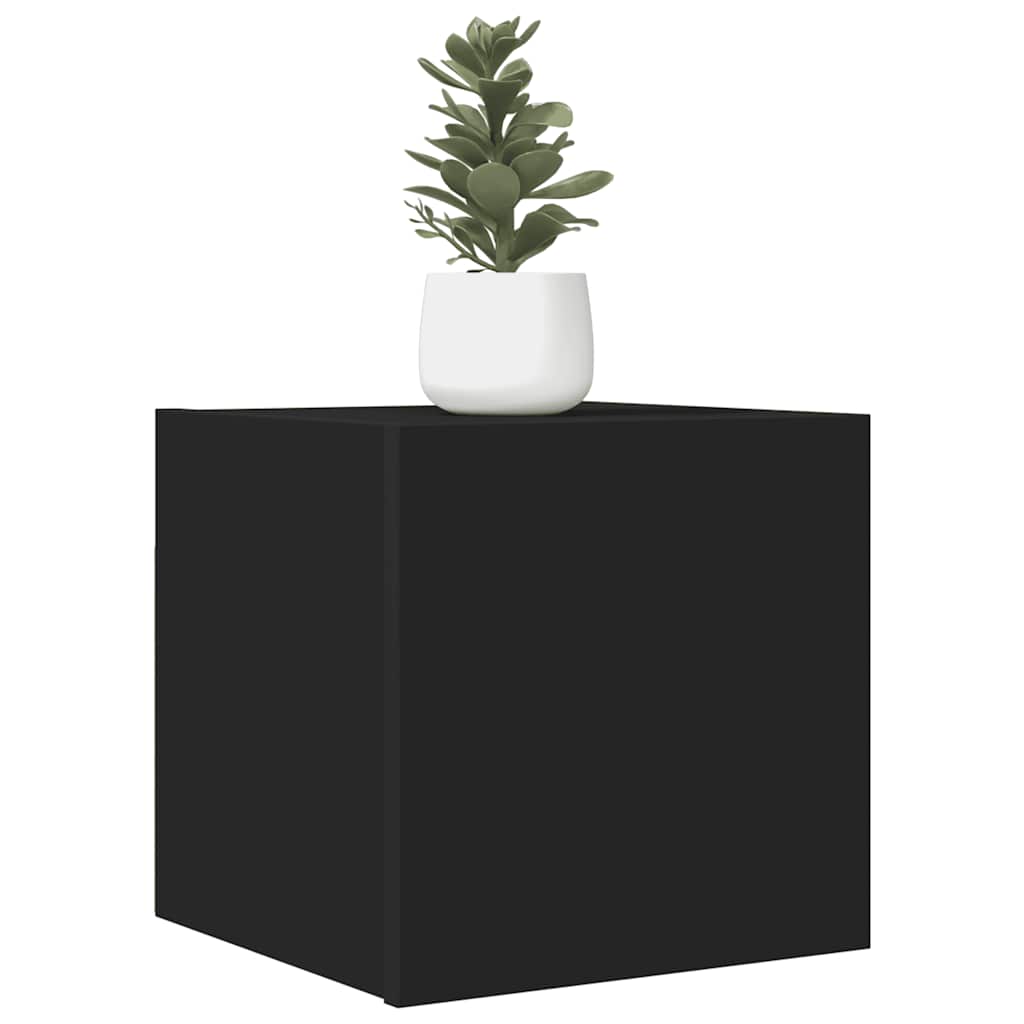 vidaXL Έπιπλο Τηλεόρασης Κρεμαστό Μαύρο 30,5x30x30 εκ. από Επεξ. Ξύλο