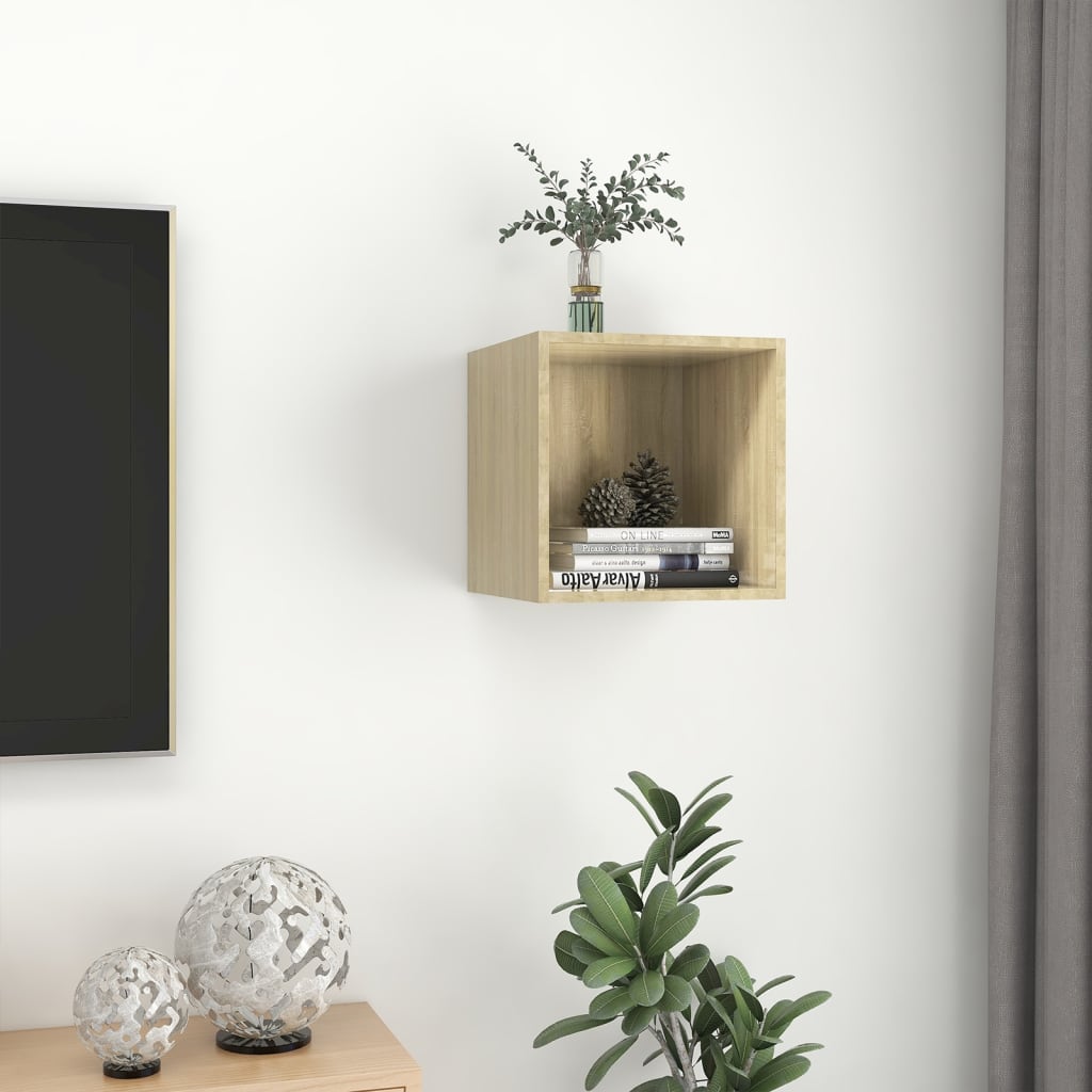 vidaXL Ντουλάπι Τοίχου Sonoma Δρυς 37 x 37 x 37 εκ. από Επεξ. Ξύλο