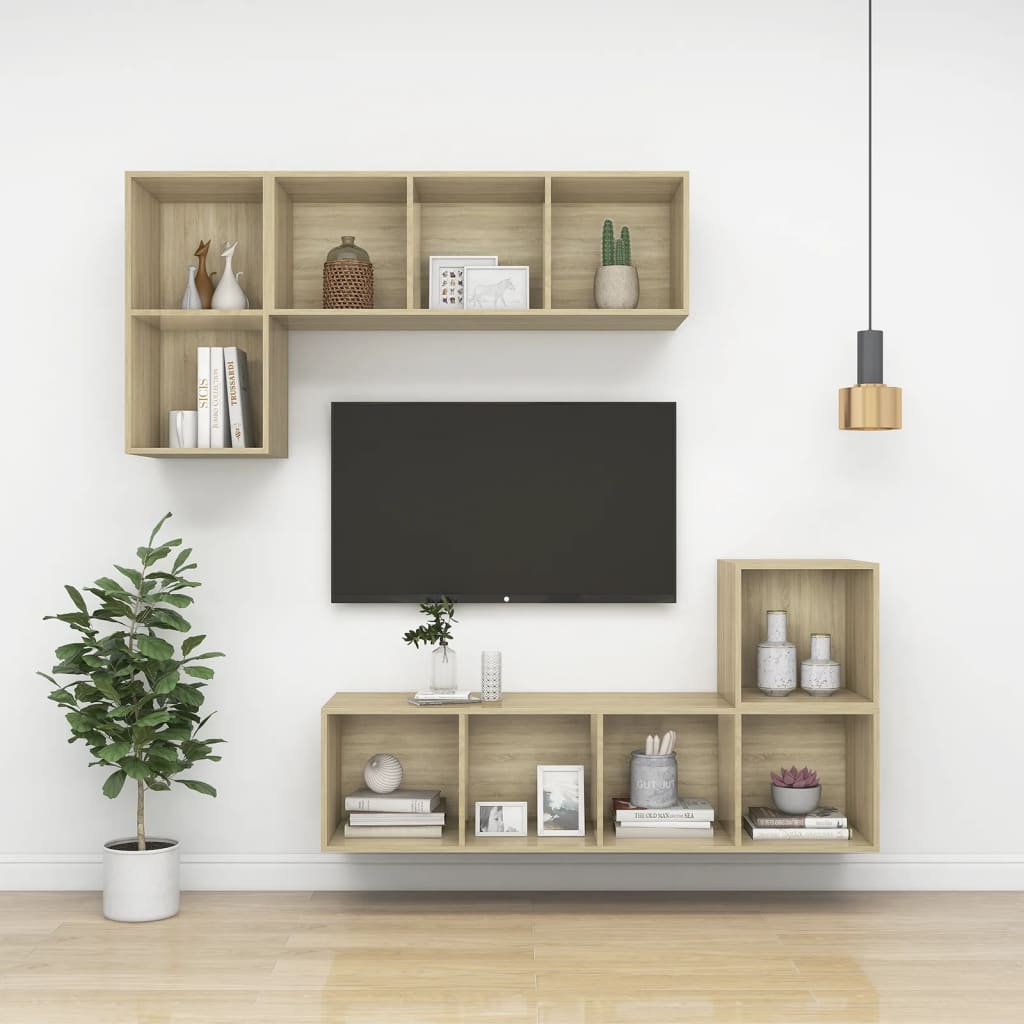 vidaXL Ντουλάπι Τοίχου Sonoma Δρυς 37 x 37 x 37 εκ. από Επεξ. Ξύλο