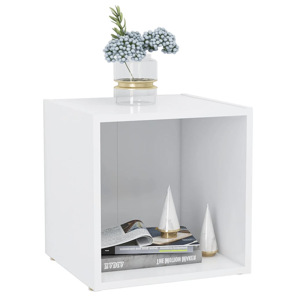 vidaXL Έπιπλα Τηλεόρασης 2 τεμ. Λευκά 37 x 35 x 37 εκ. από Επεξ. Ξύλο