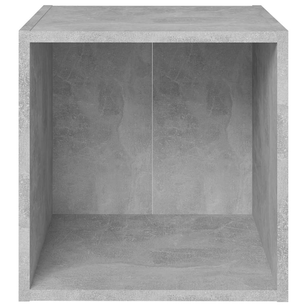 vidaXL Έπιπλα Τηλεόρασης 2 τεμ. Γκρι Σκυροδ. 37x35x37 εκ. Επεξ. Ξύλο