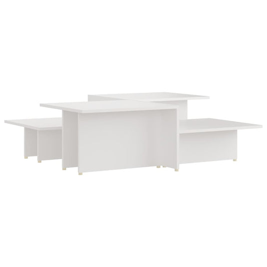 vidaXL Τραπεζάκια Σαλονιού 2 τεμ. Λευκά 111,5x50x33 εκ. Επεξεργ. Ξύλο