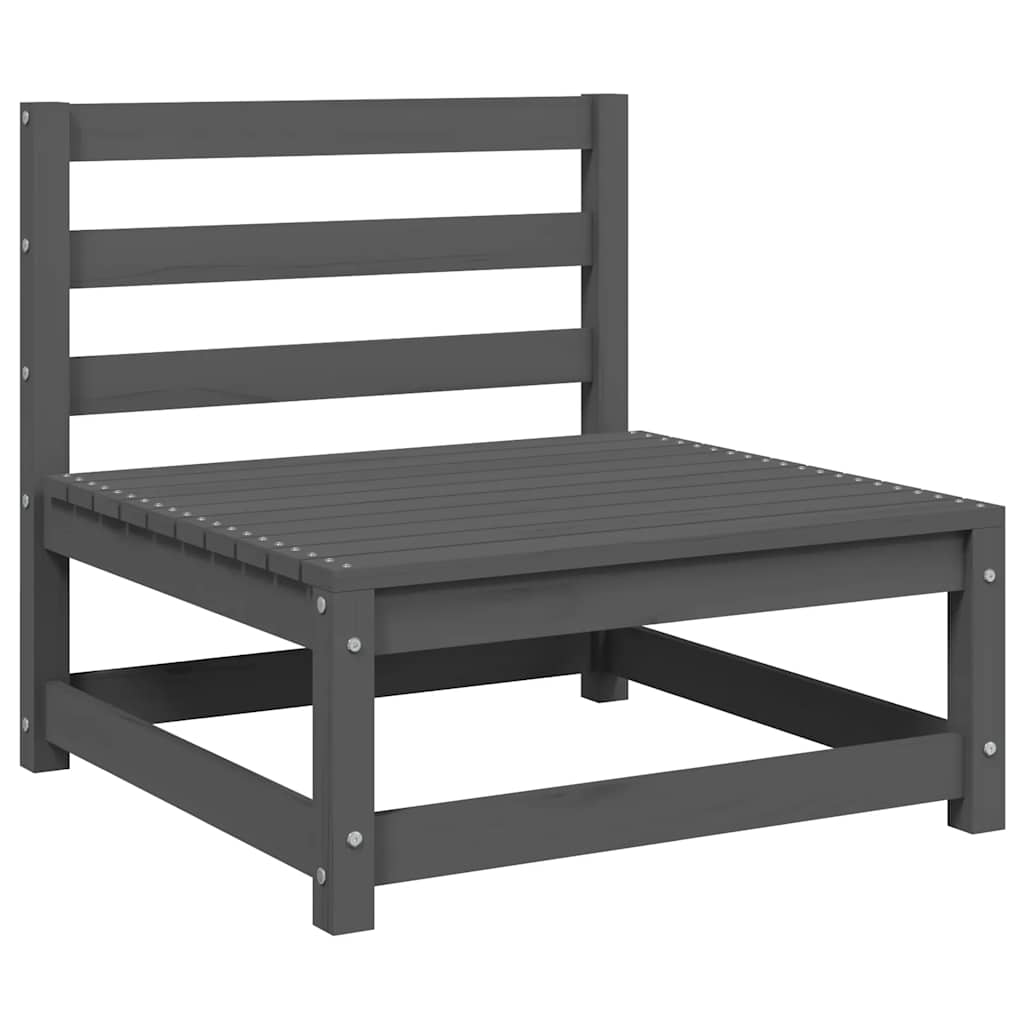 vidaXL Σαλόνι Κήπου Γκρι Σετ 2 Τεμαχίων από Μασίφ Ξύλο Πεύκου