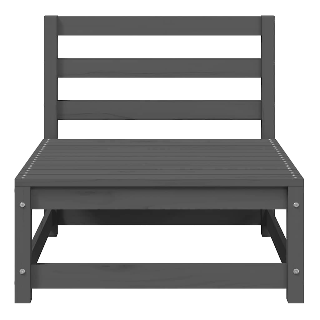 vidaXL Σαλόνι Κήπου Γκρι Σετ 2 Τεμαχίων από Μασίφ Ξύλο Πεύκου