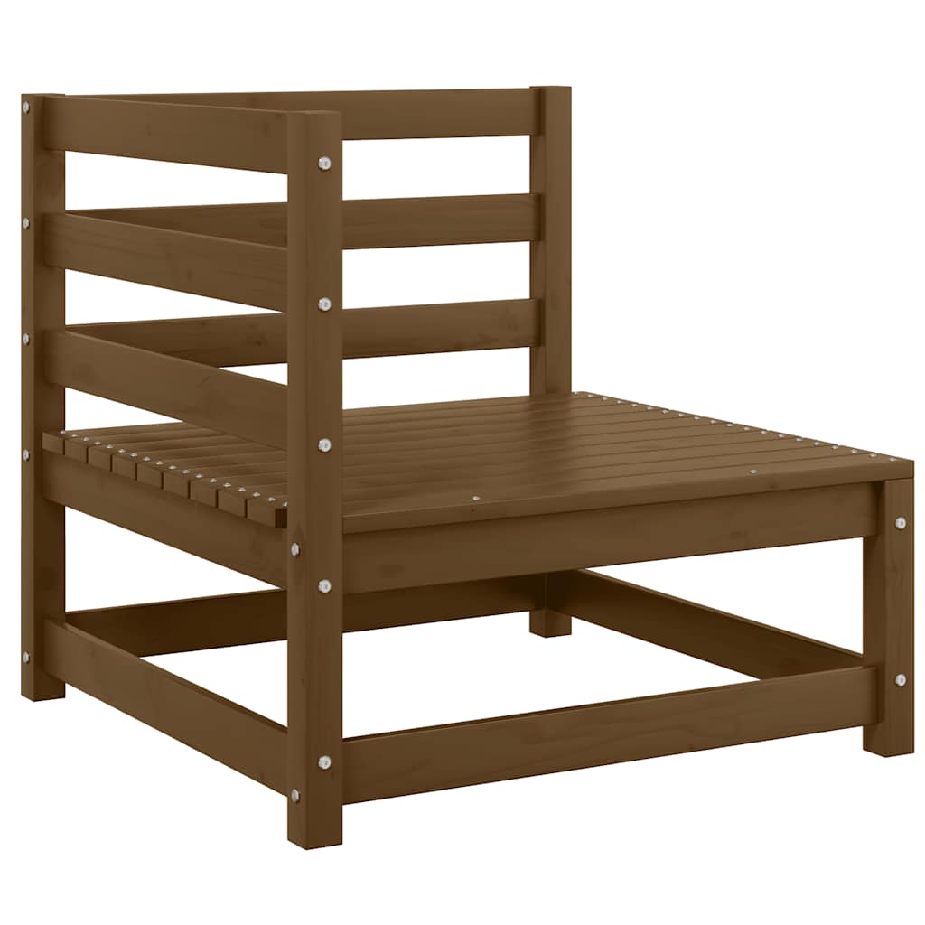 vidaXL Σαλόνι Κήπου Σετ 3 Τεμαχίων Καφέ Μελί από Μασίφ Ξύλο Πεύκου