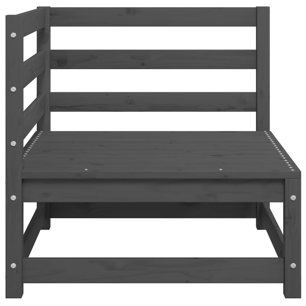 vidaXL Καναπές Κήπου Γωνιακός Ξύλο Πεύκου με Ανθρακί Μαξιλάρια