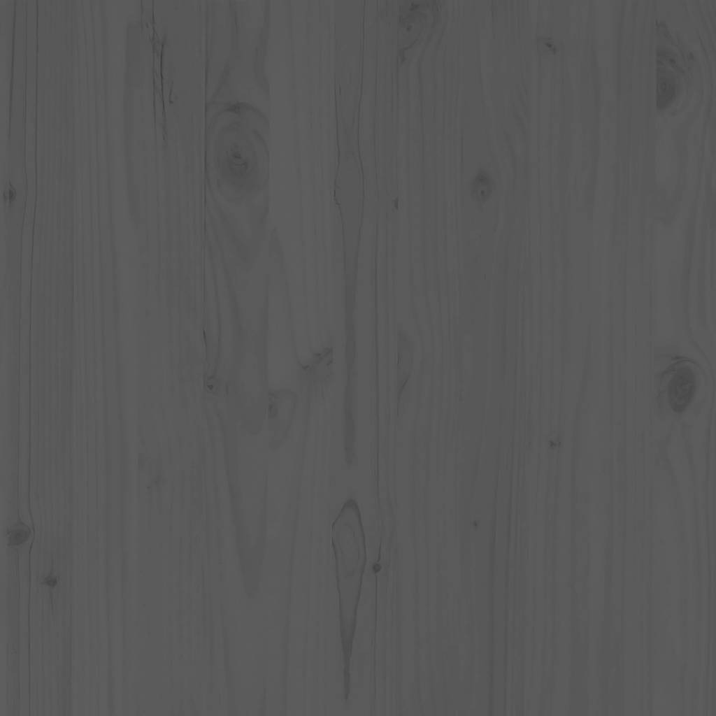 vidaXL Καναπές Κήπου Μεσαίος Γκρι Ξύλο Πεύκου με Ανθρακί Μαξιλάρια