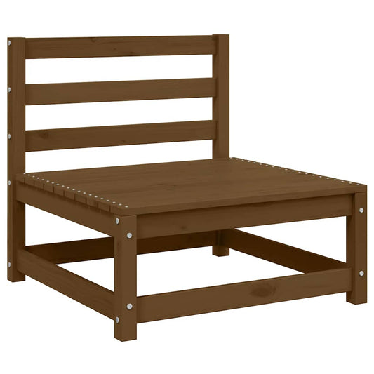 vidaXL Καναπέδες Κήπου Μεσαίοι 2 τεμ. Ξύλο Πεύκου με Κρεμ Μαξιλάρια