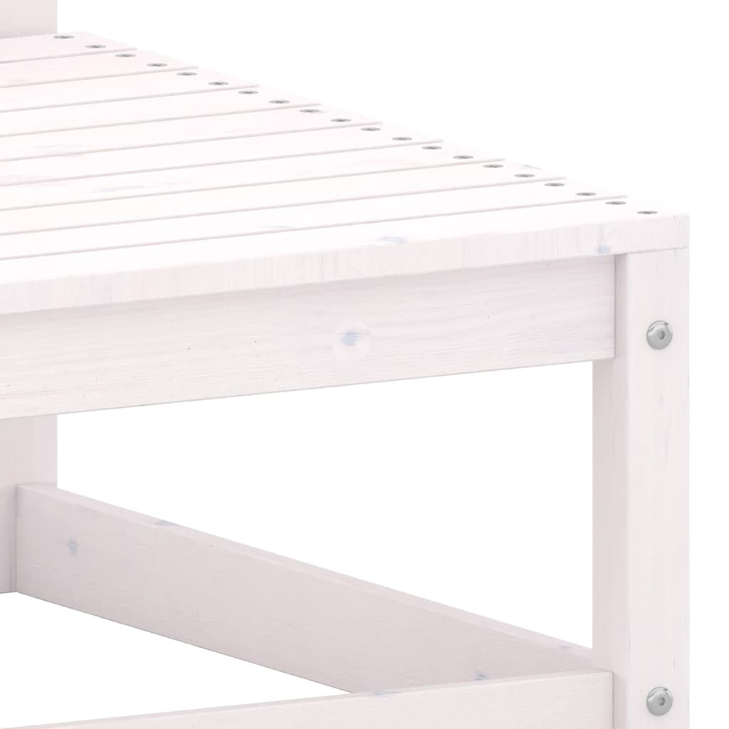 vidaXL Σαλόνι Κήπου 2 τεμ. Λευκό από Μασίφ Ξύλο Πεύκου με Μαξιλάρια