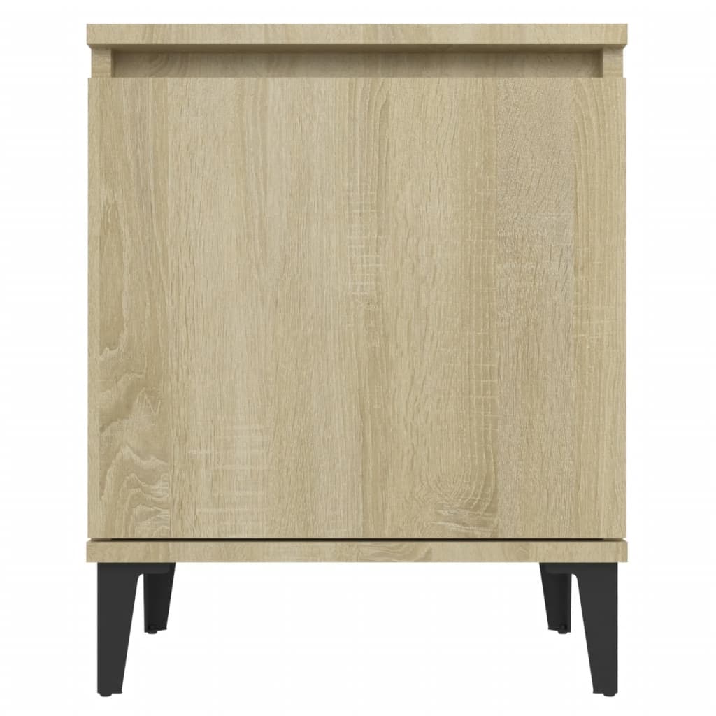 vidaXL Κομοδίνα Sonoma Δρυς 40 x 30 x 50 εκ. με Μεταλλικά Πόδια