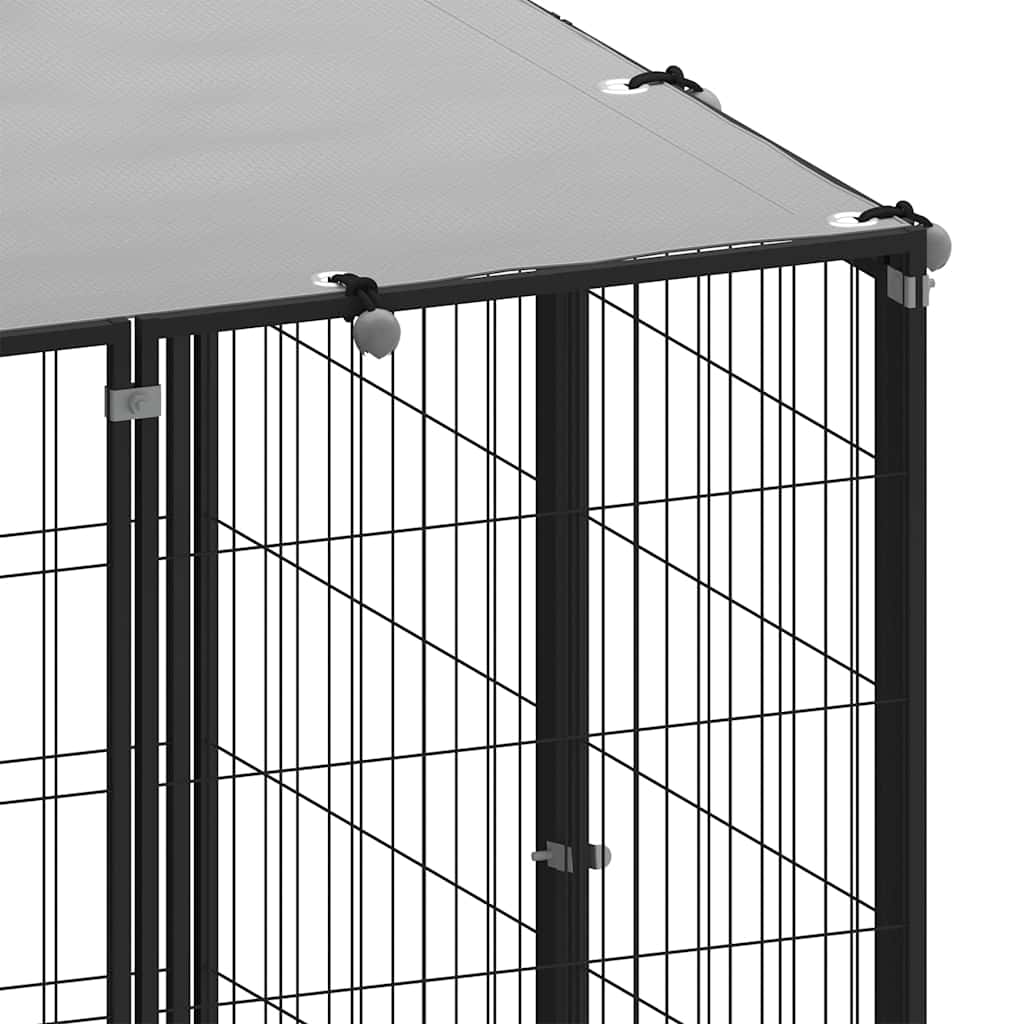 vidaXL Σπιτάκι σκύλου Μαύρο 110 x 110 x 110 από Ατσάλι