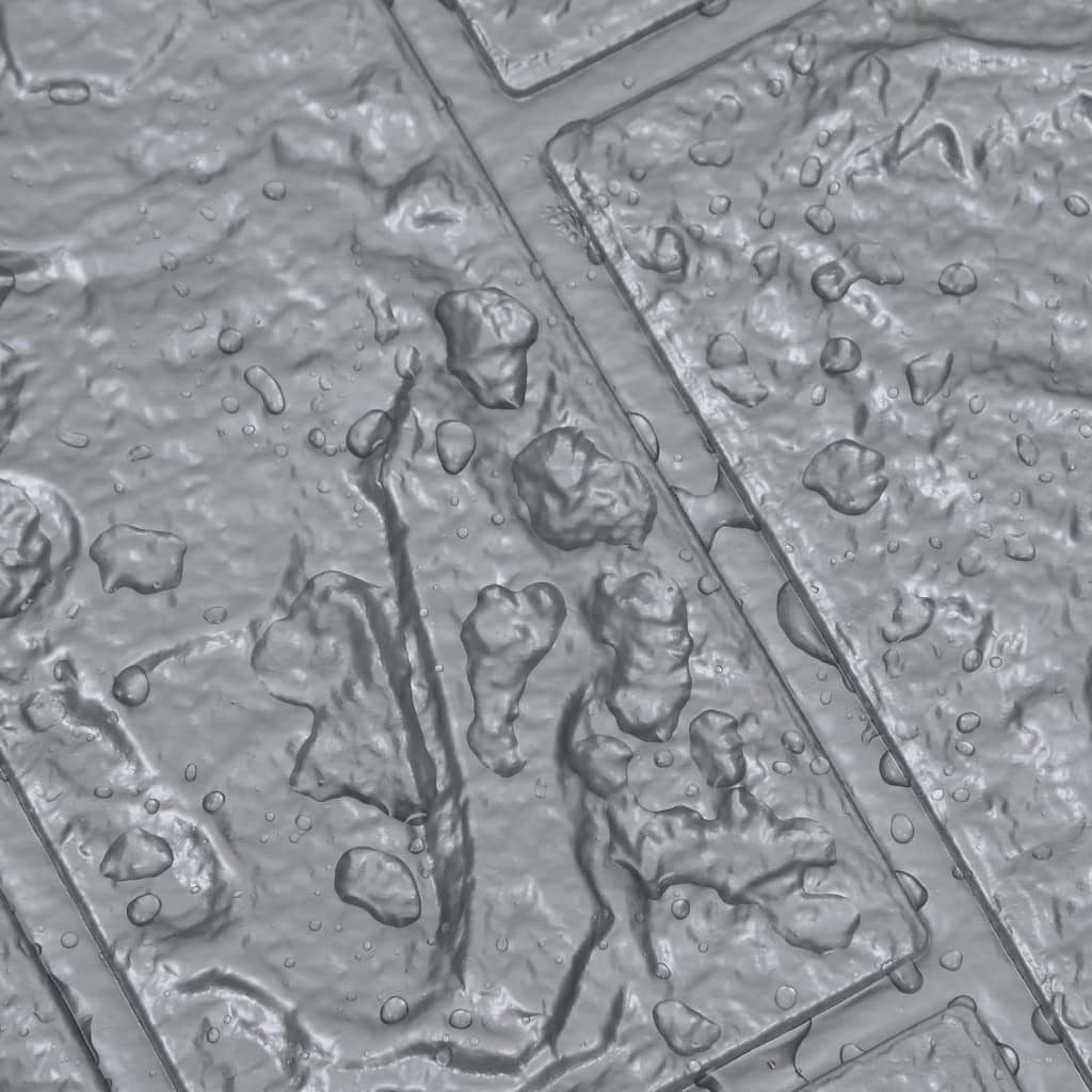 vidaXL 3D Τούβλα Ταπετσαρίας Αυτοκόλλητα Ανθρακί 40 τεμ.