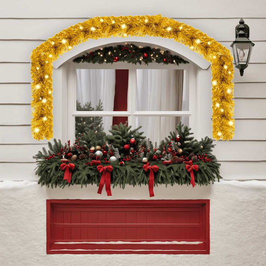 vidaXL Γιρλάντα Χριστουγεννιάτικη με Λαμπάκια LED Χρυσή 10 μ.