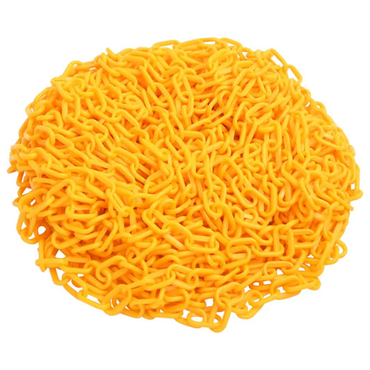 vidaXL Αλυσίδα Σήμανσης Κίτρινη 100 μ. Ø8 χιλ. Πλαστική