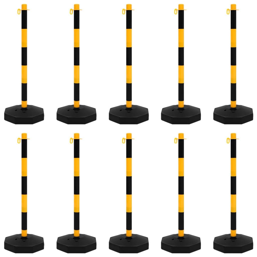 vidaXL Σετ Κολόνες Σήμανσης με Πλαστική Αλυσίδα 10 Μέτρων