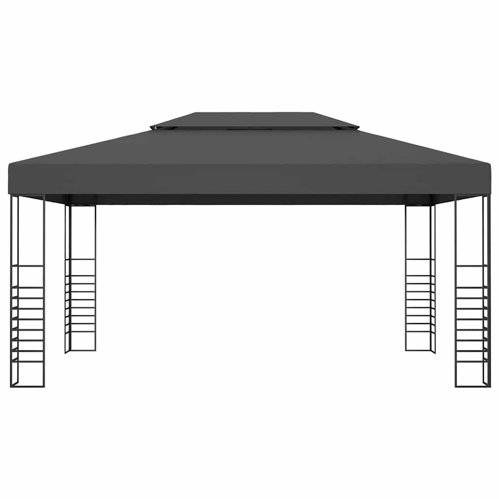 vidaXL Κιόσκι με Φωτάκια LED Ανθρακί 3 x 4 μ.