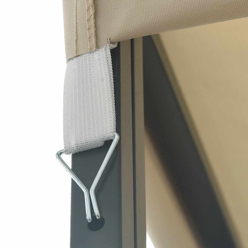 vidaXL Κιόσκι με Φωτάκια LED Κρεμ 3 x 3 μ.