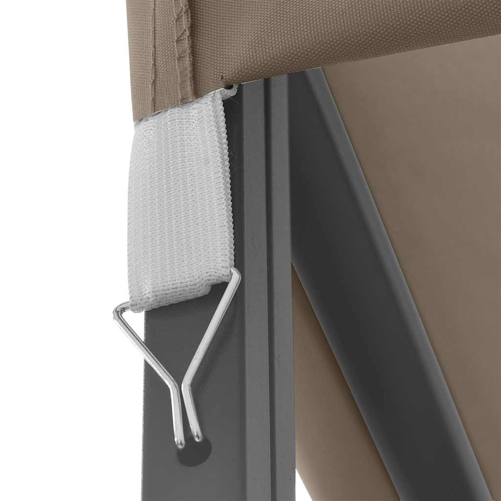 vidaXL Κιόσκι με Φωτάκια LED Taupe 4 x 3 μ.