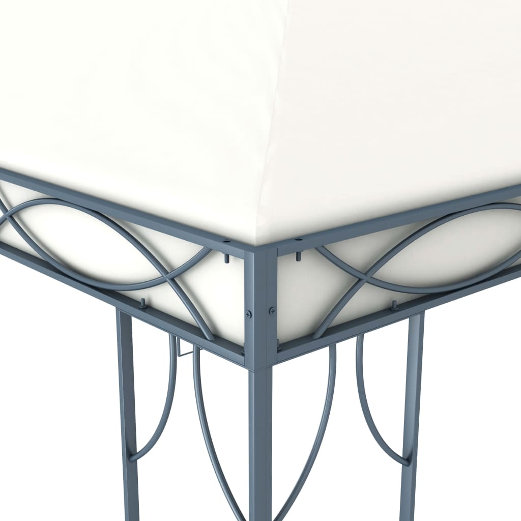 vidaXL Κιόσκι με Φωτάκια LED Κρεμ 300 x 300 εκ.