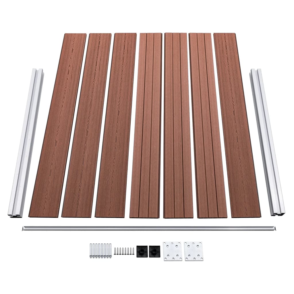 vidaXL Σετ Πάνελ Περίφραξης Καφέ 872 x 146 εκ. από WPC