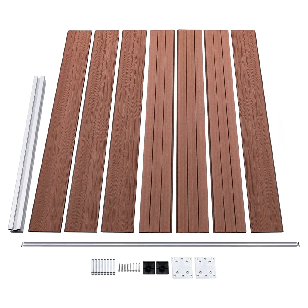 vidaXL Σετ Πάνελ Περίφραξης Καφέ 872 x 146 εκ. από WPC