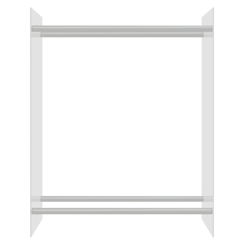 vidaXL Ράφι Καυσόξυλων Διαφανές 80 x 35 x 100 εκ. από Ψημένο Γυαλί