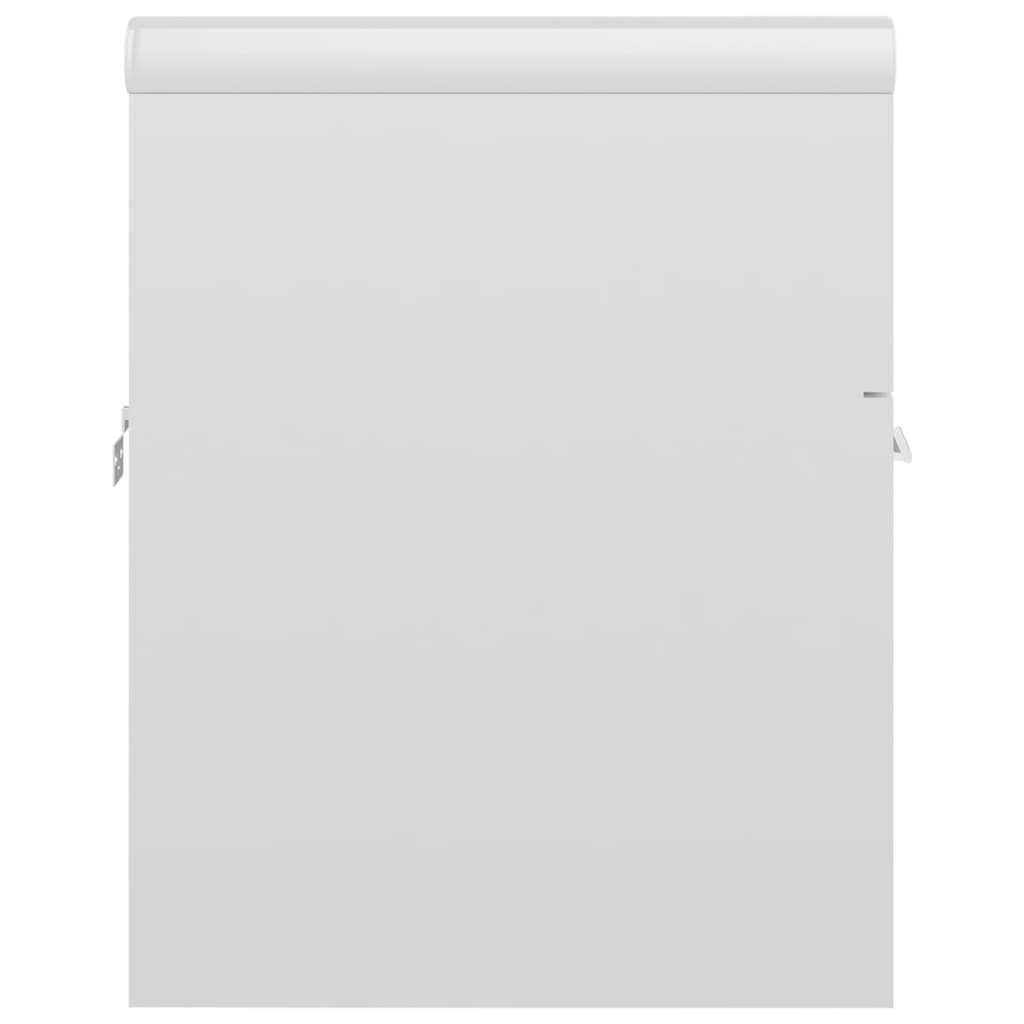 vidaXL Ντουλάπι Μπάνιου με Νιπτήρα Γυαλιστερό Λευκό από Επεξ. Ξύλο