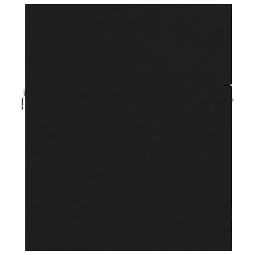 vidaXL Ντουλάπι Μπάνιου με Νιπτήρα Μαύρο από Επεξεργασμένο Ξύλο