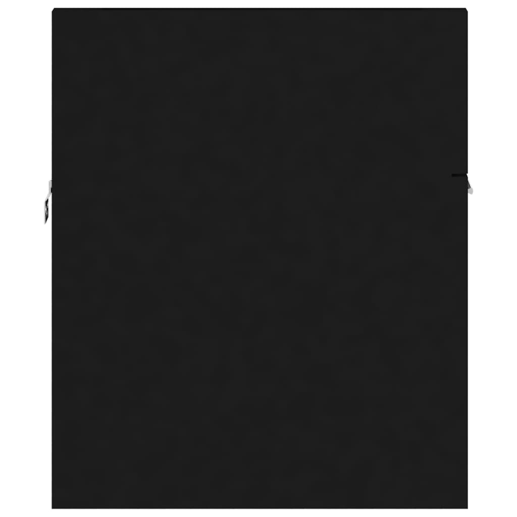 vidaXL Ντουλάπι Μπάνιου με Νιπτήρα Μαύρο από Επεξ. Ξύλο