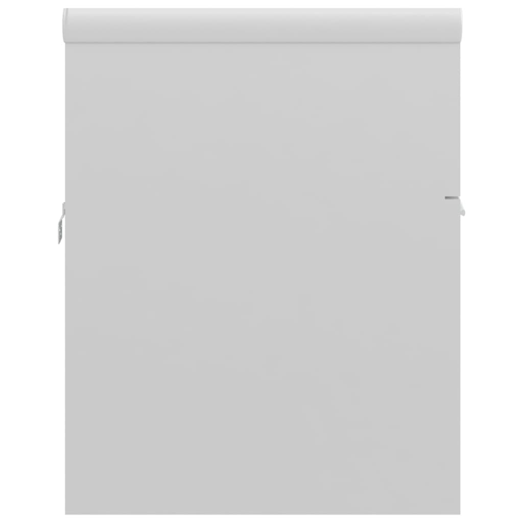 vidaXL Ντουλάπι Μπάνιου με Νιπτήρα Γυαλιστερό Λευκό από Επεξ. Ξύλο