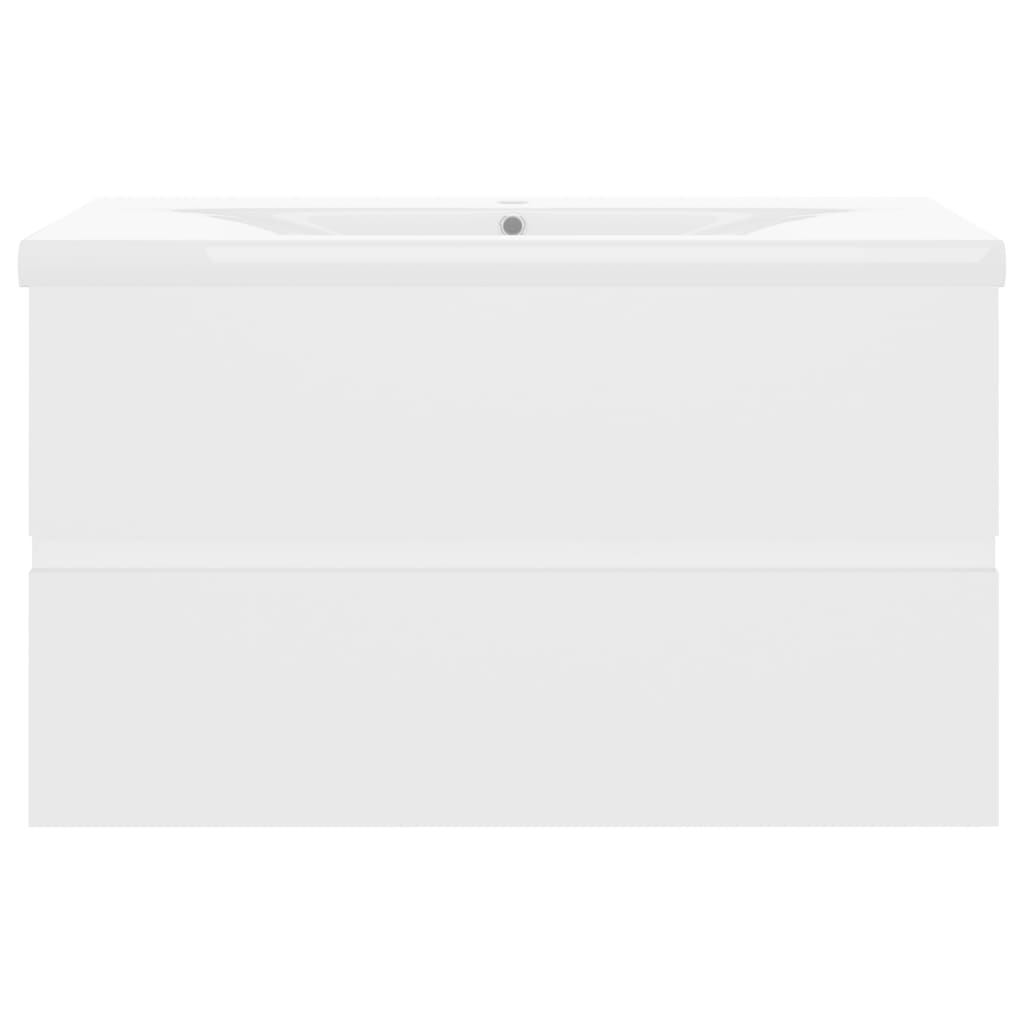 vidaXL Ντουλάπι Μπάνιου με Νιπτήρα Λευκό από Επεξ. Ξύλο