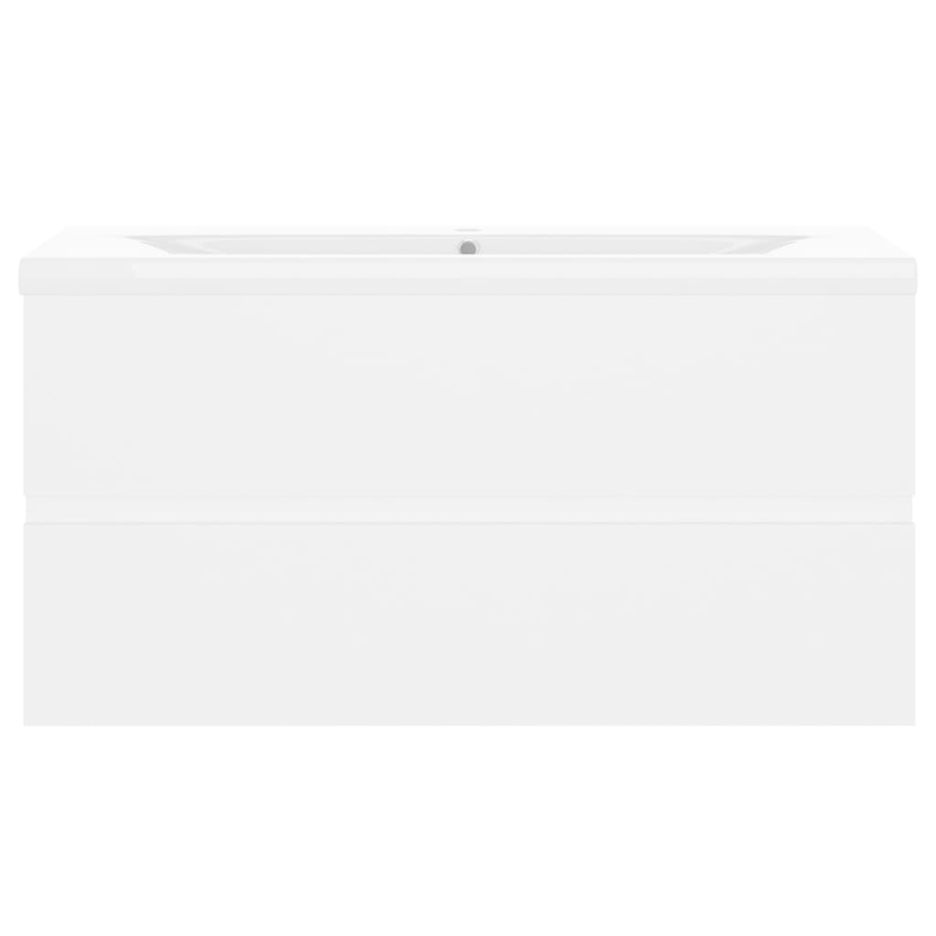 vidaXL Ντουλάπι Μπάνιου με Νιπτήρα Λευκό από Επεξ. Ξύλο