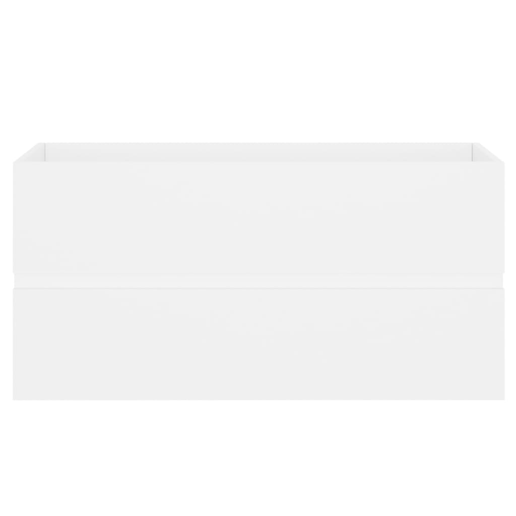 vidaXL Ντουλάπι Μπάνιου με Νιπτήρα Λευκό από Επεξ. Ξύλο