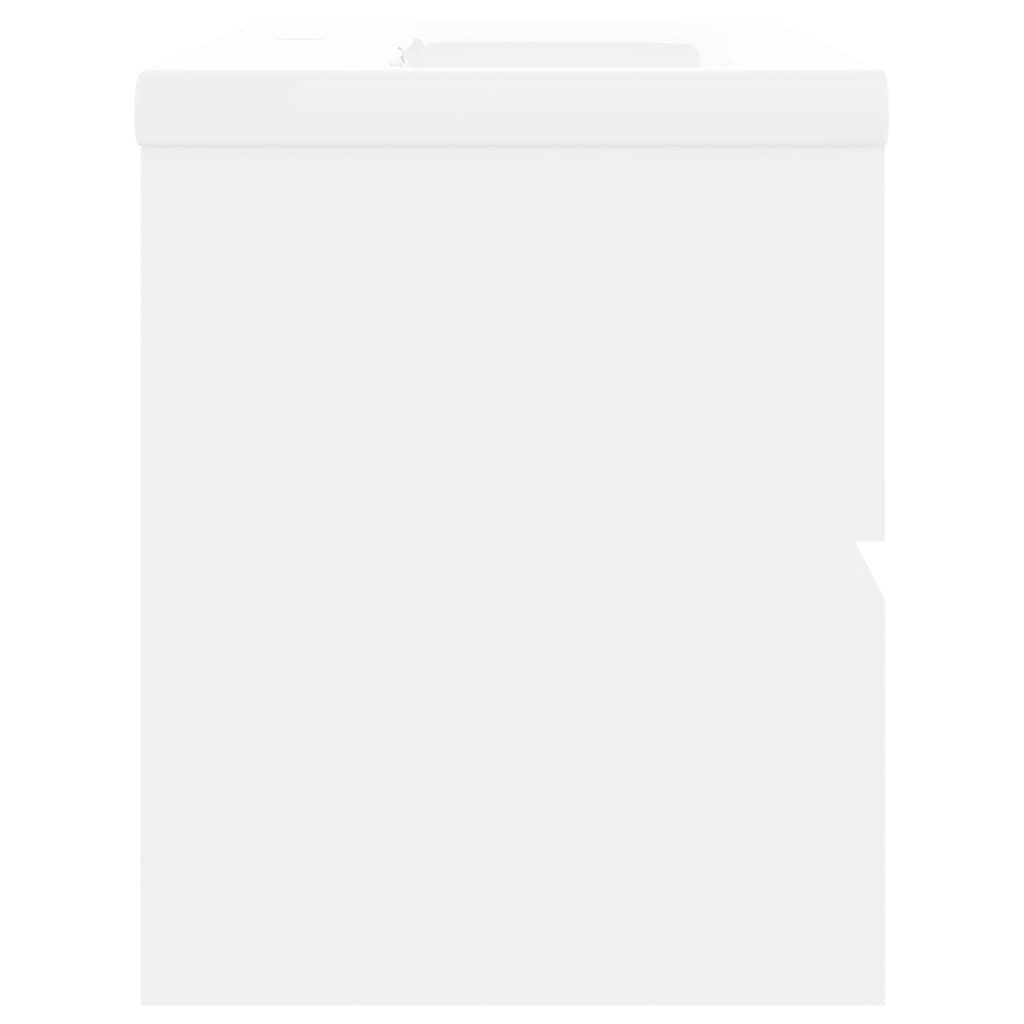 vidaXL Ντουλάπι Μπάνιου με Νιπτήρα Λευκό από Επεξ. Ξύλο