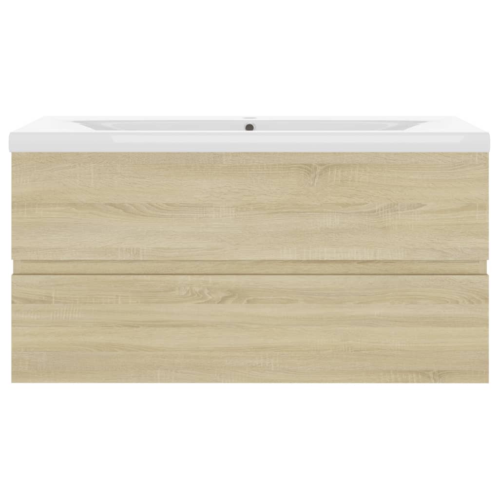 vidaXL Ντουλάπι Μπάνιου με Νιπτήρα Sonoma Δρυς από Επεξ. Ξύλο