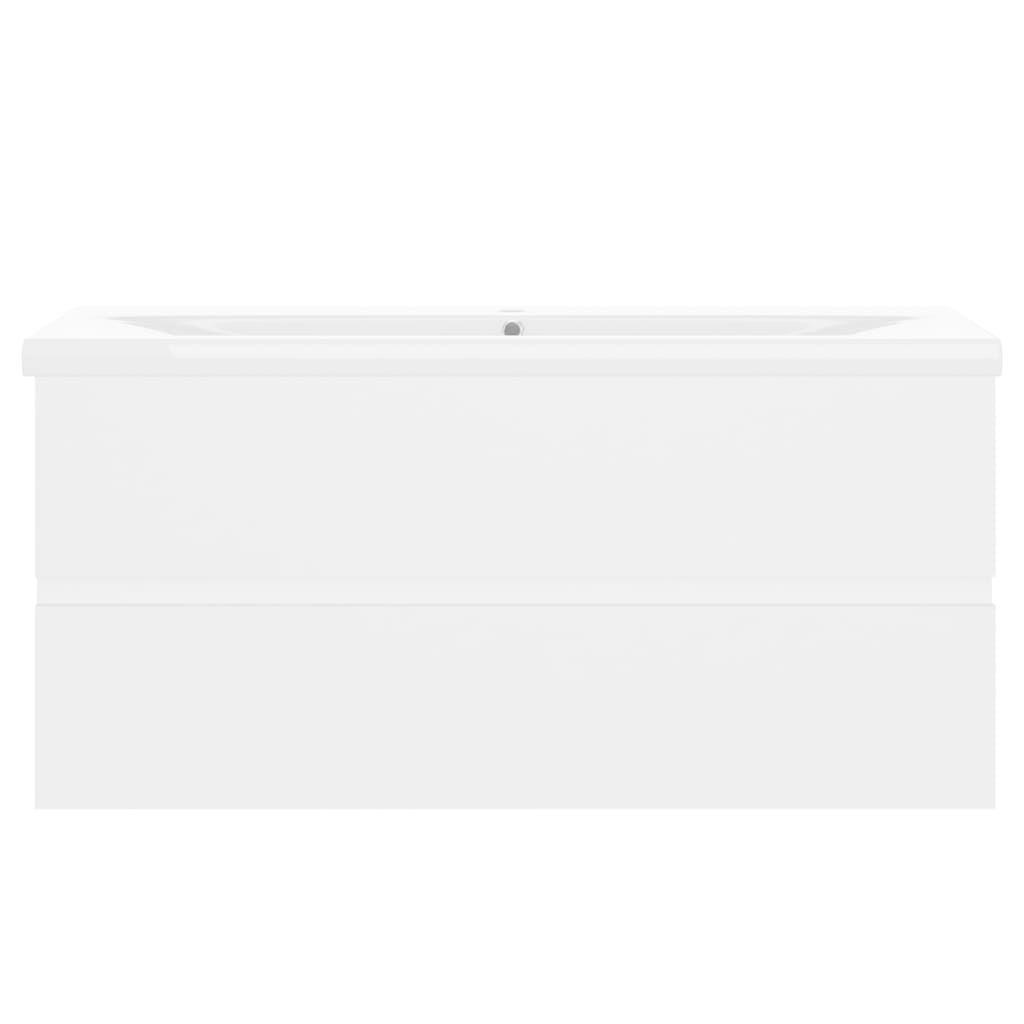 vidaXL Ντουλάπι Μπάνιου με Νιπτήρα Λευκό από Μοριοσανίδα