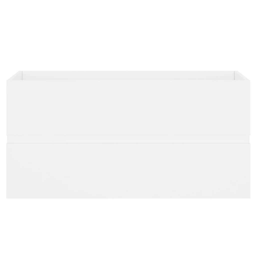 vidaXL Ντουλάπι Μπάνιου με Νιπτήρα Λευκό από Επεξεργασμένο Ξύλο