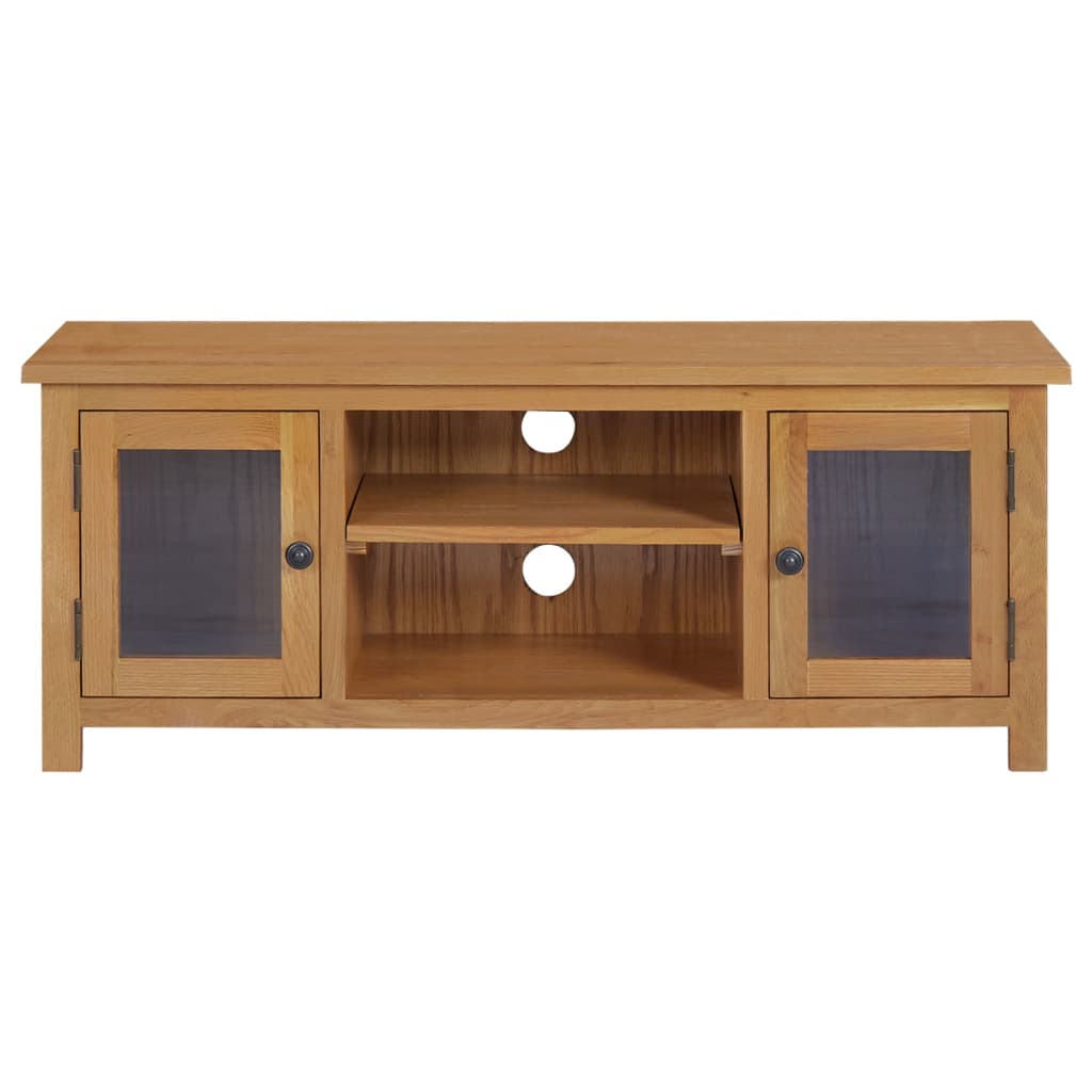 vidaXL Έπιπλο Τηλεόρασης 110 x 35 x 44 εκ. από Μασίφ Ξύλο Δρυός