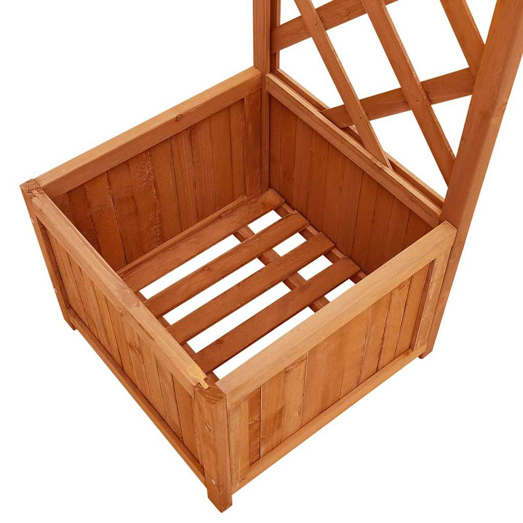 vidaXL Πέργκολα Κήπου με Ζαρντινιέρες από Μασίφ Ξύλο Ελάτης